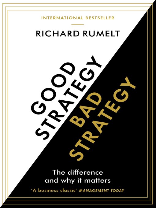 Cover image for Good Strategy/Bad Strategy